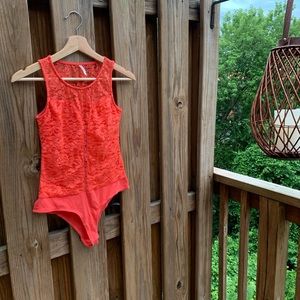 Love Nation Lace Plunge Bodysuit